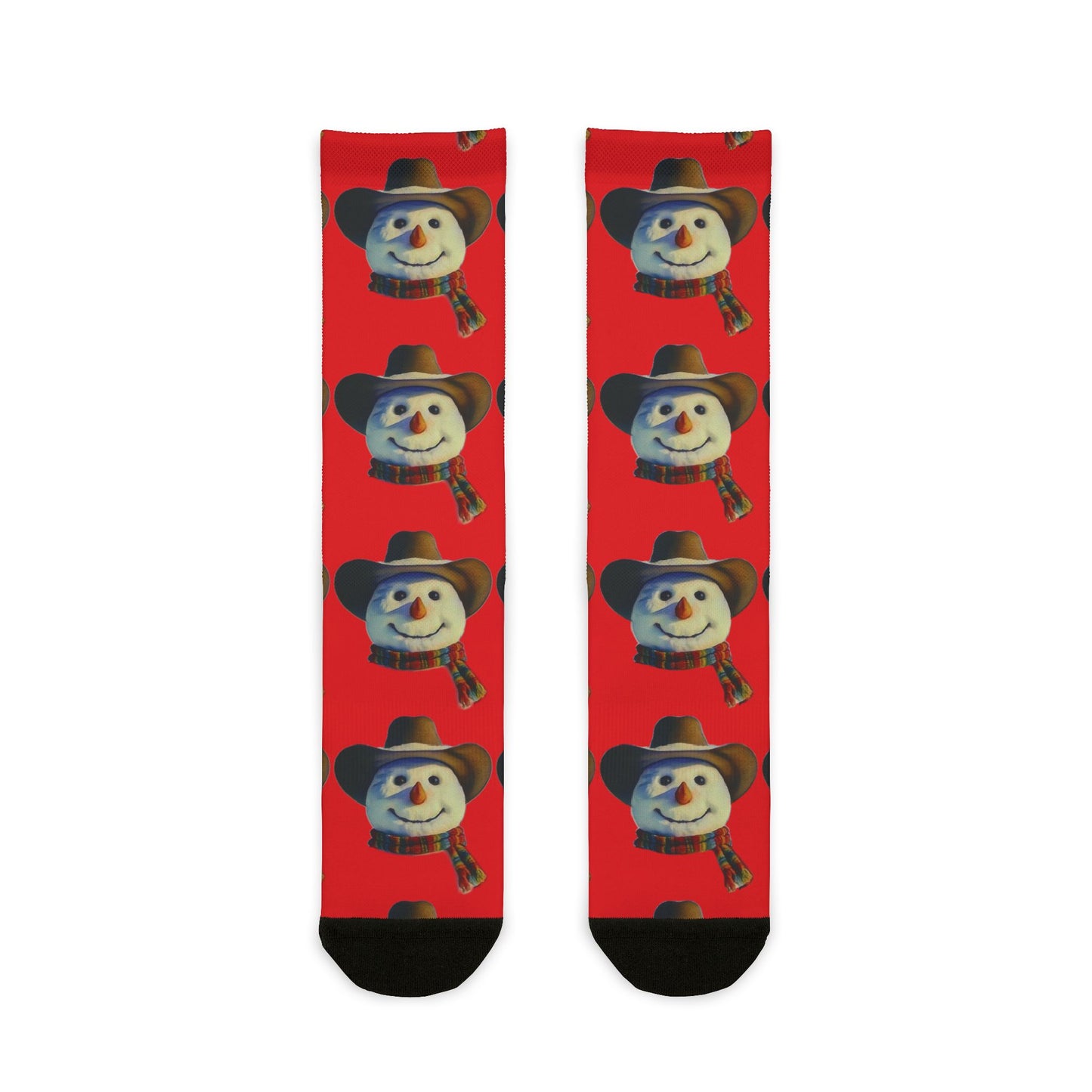 Cowboy Snowman Crew Socks for Festive Cheer, Fun Gift Idea for Christmas