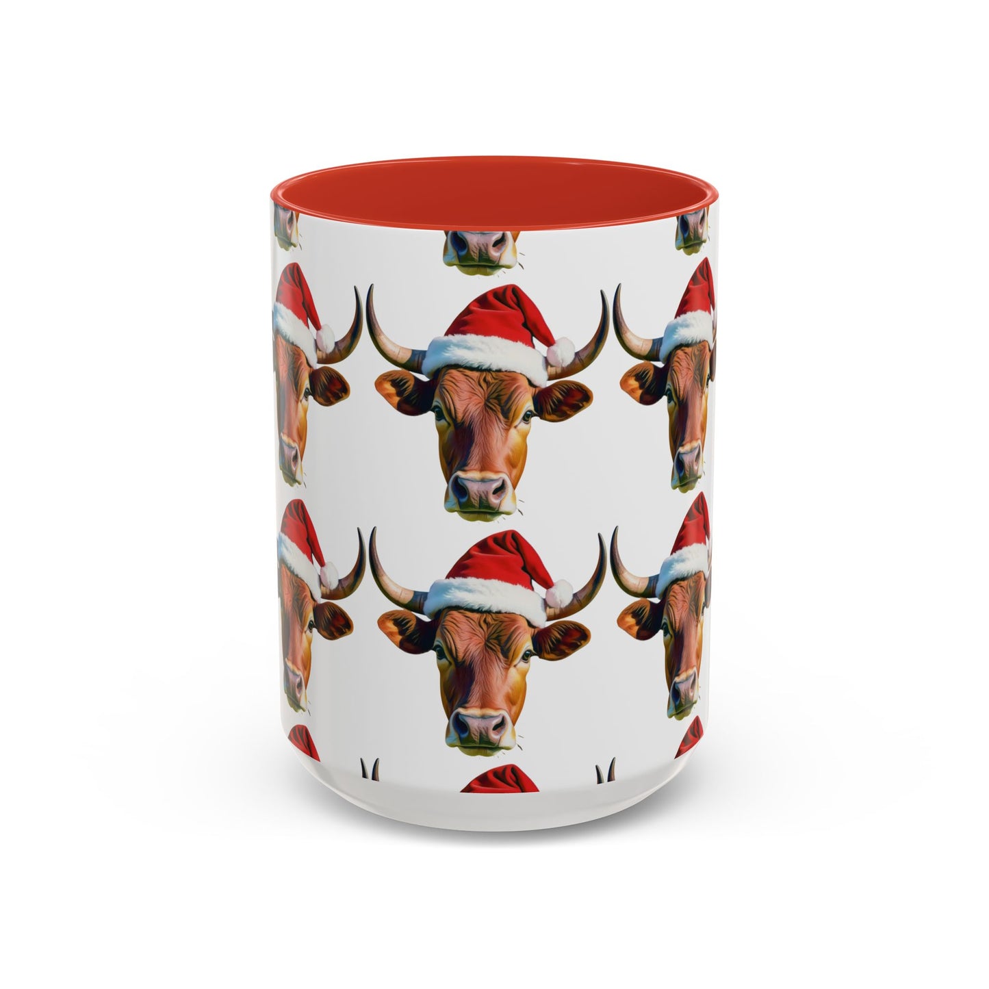 Festive Cow Mug: Cute Christmas Coffee Cup, Holiday Gift, Animal Lover Present, Cheerful Decor