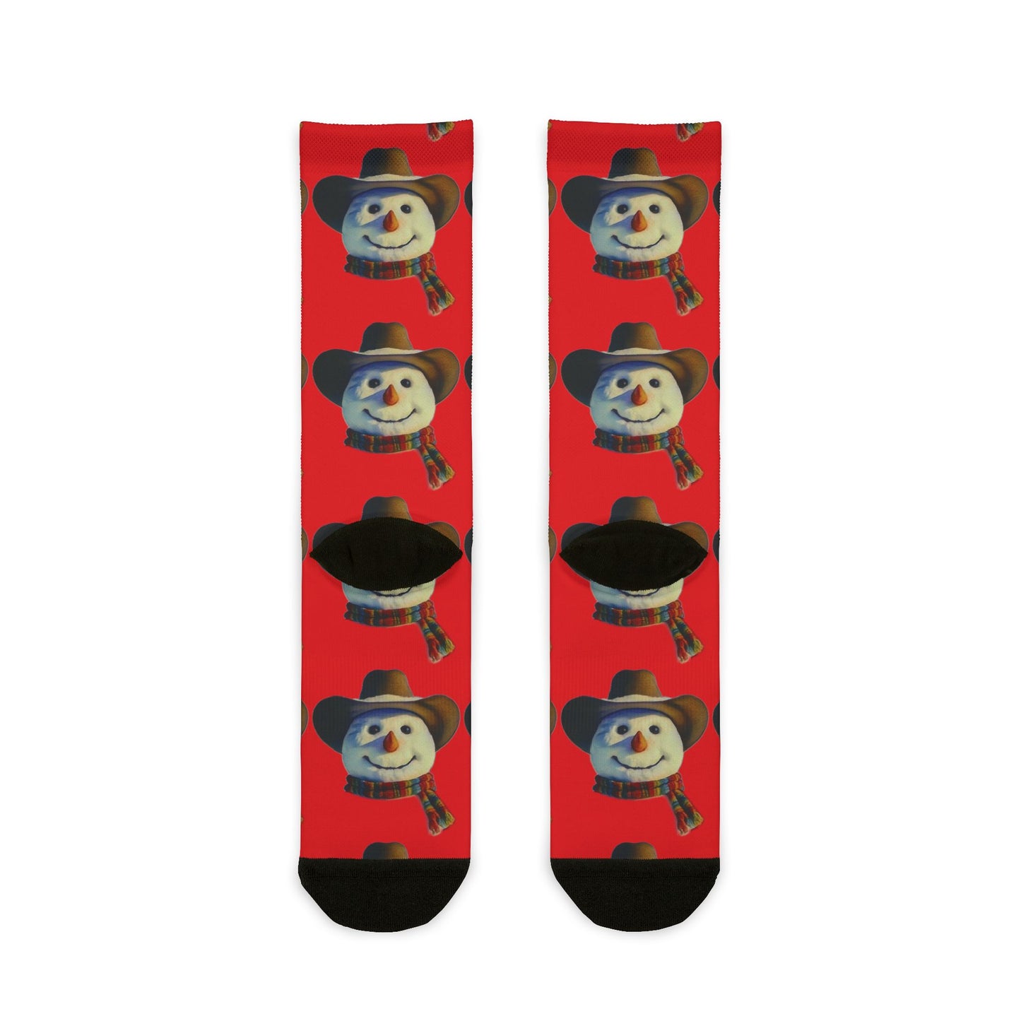 Cowboy Snowman Crew Socks for Festive Cheer, Fun Gift Idea for Christmas