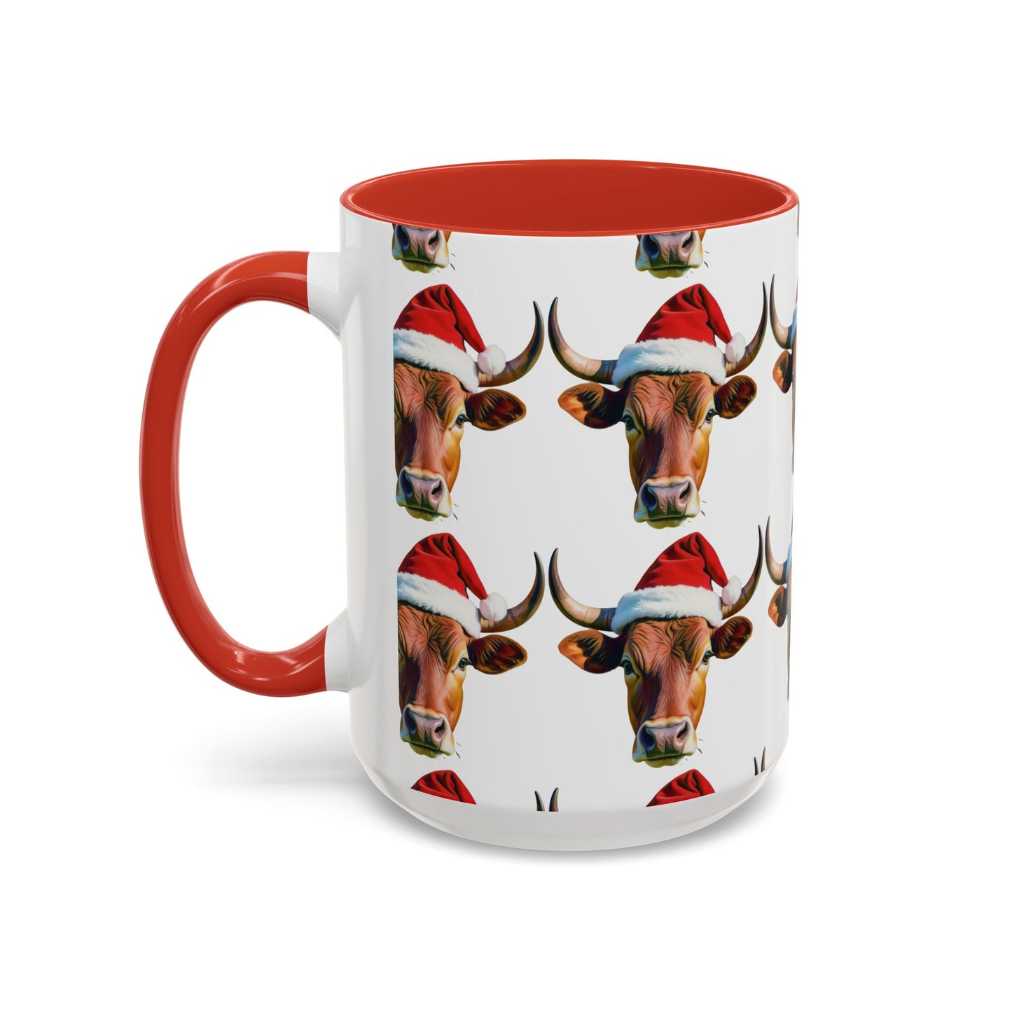 Festive Cow Mug: Cute Christmas Coffee Cup, Holiday Gift, Animal Lover Present, Cheerful Decor