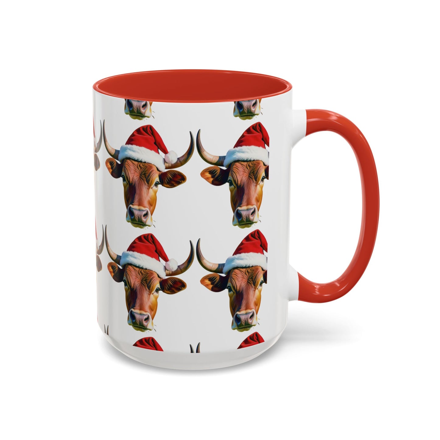 Festive Cow Mug: Cute Christmas Coffee Cup, Holiday Gift, Animal Lover Present, Cheerful Decor