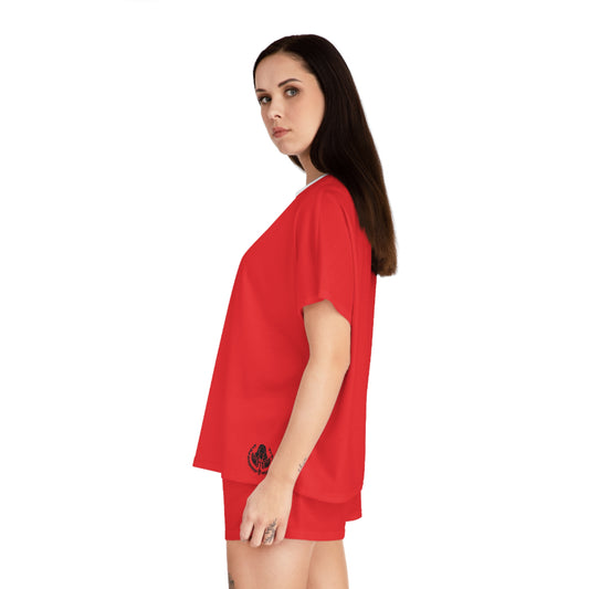 Red Elegance Personified Cozy Short Pajama Set