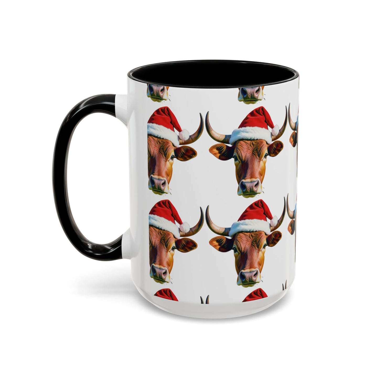 Festive Cow Mug: Cute Christmas Coffee Cup, Holiday Gift, Animal Lover Present, Cheerful Decor